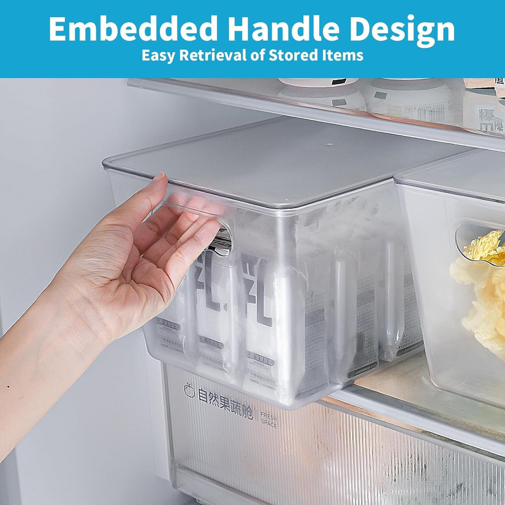 6 Pack Clear Stackable Storage Bins with Lids - Image 5