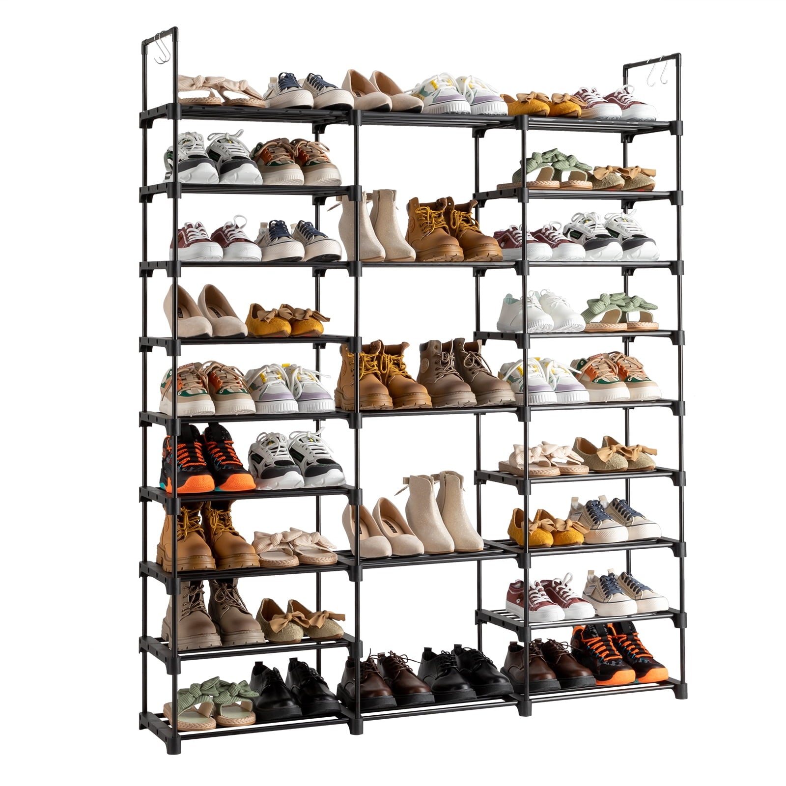 9-Tier Shoe Rack, Free Standing Shoe Shelf Shoe Storage Organizer for 50-55 Pairs Shoe and Boots in Entryway Closet L... - Image 2
