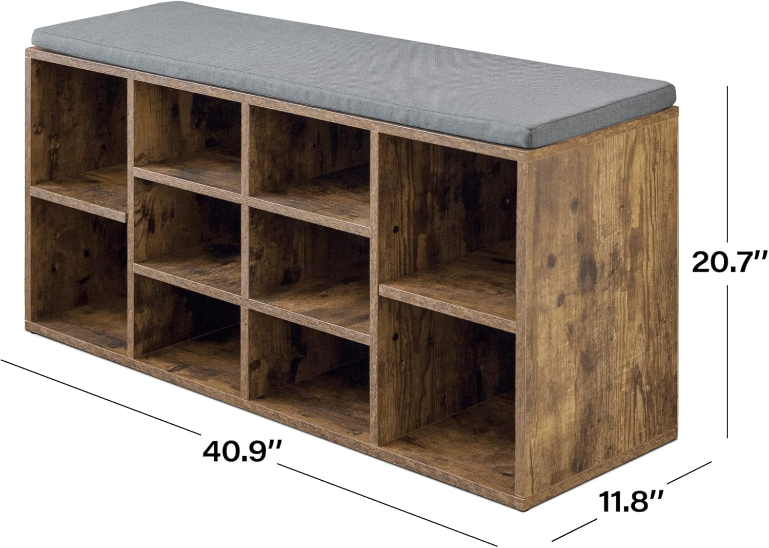 CL.HPAHKL Shoe Storage Bench, 10 Compartments Shoe Rack Bench with Storage, 3-Tier Shoe Organizer with Cushion for Li... - Image 4