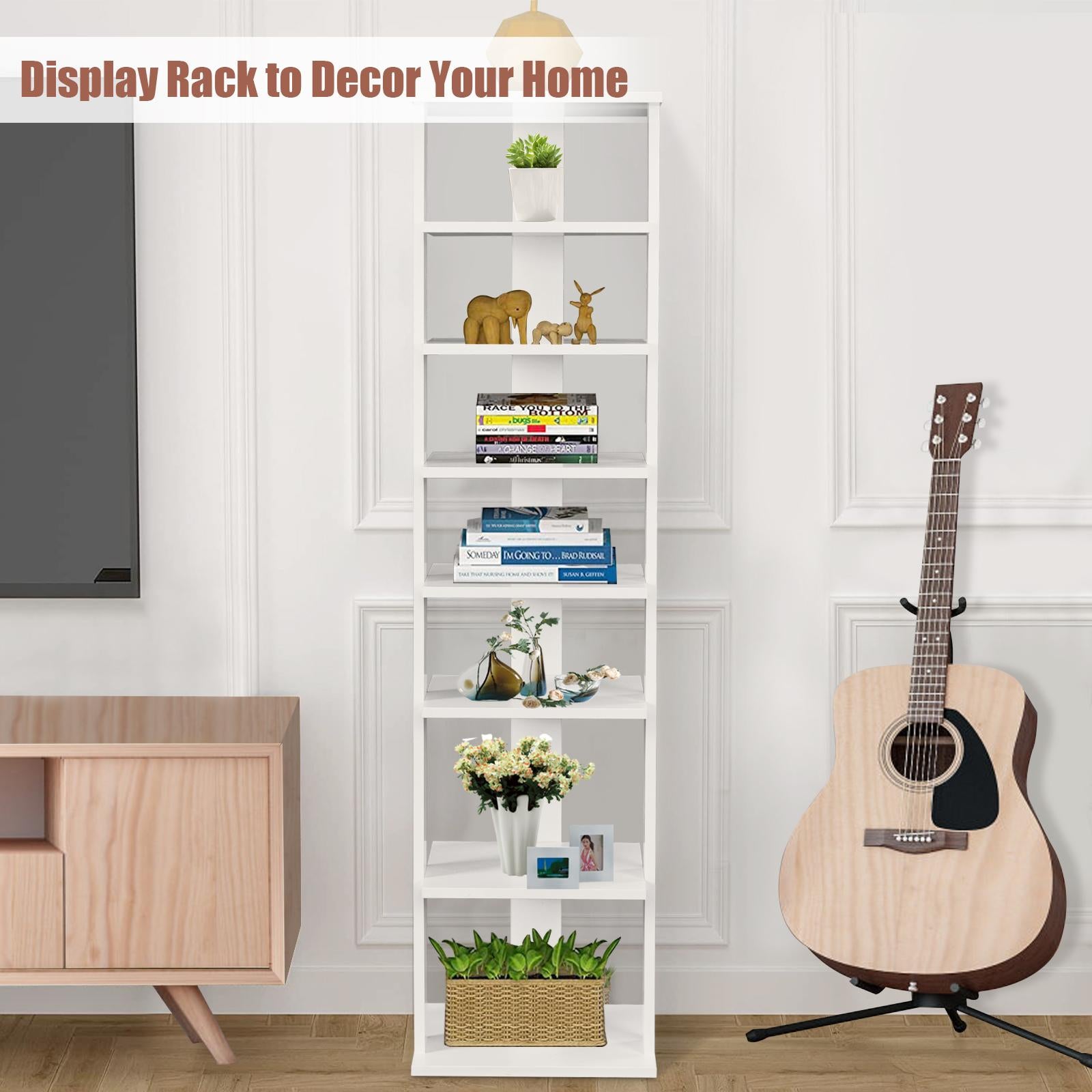 7 Tiers Vertical Shoe Rack, Entryway Slim Wooden Shoes Racks, Skinny Shoe Organizer, Space Saving Shoes Storage Stand... - Image 3
