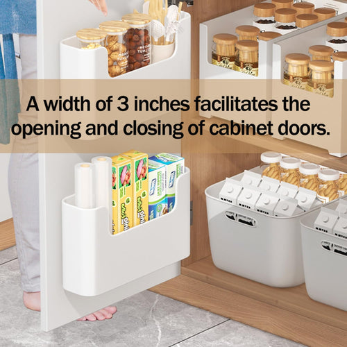 Adhesive Cabinet Door Organizer Storage 4 Pack, Door Rack Shelves Holder for Sink Kitchen Bathroom RV Pantry Bedroom ... - Image 2