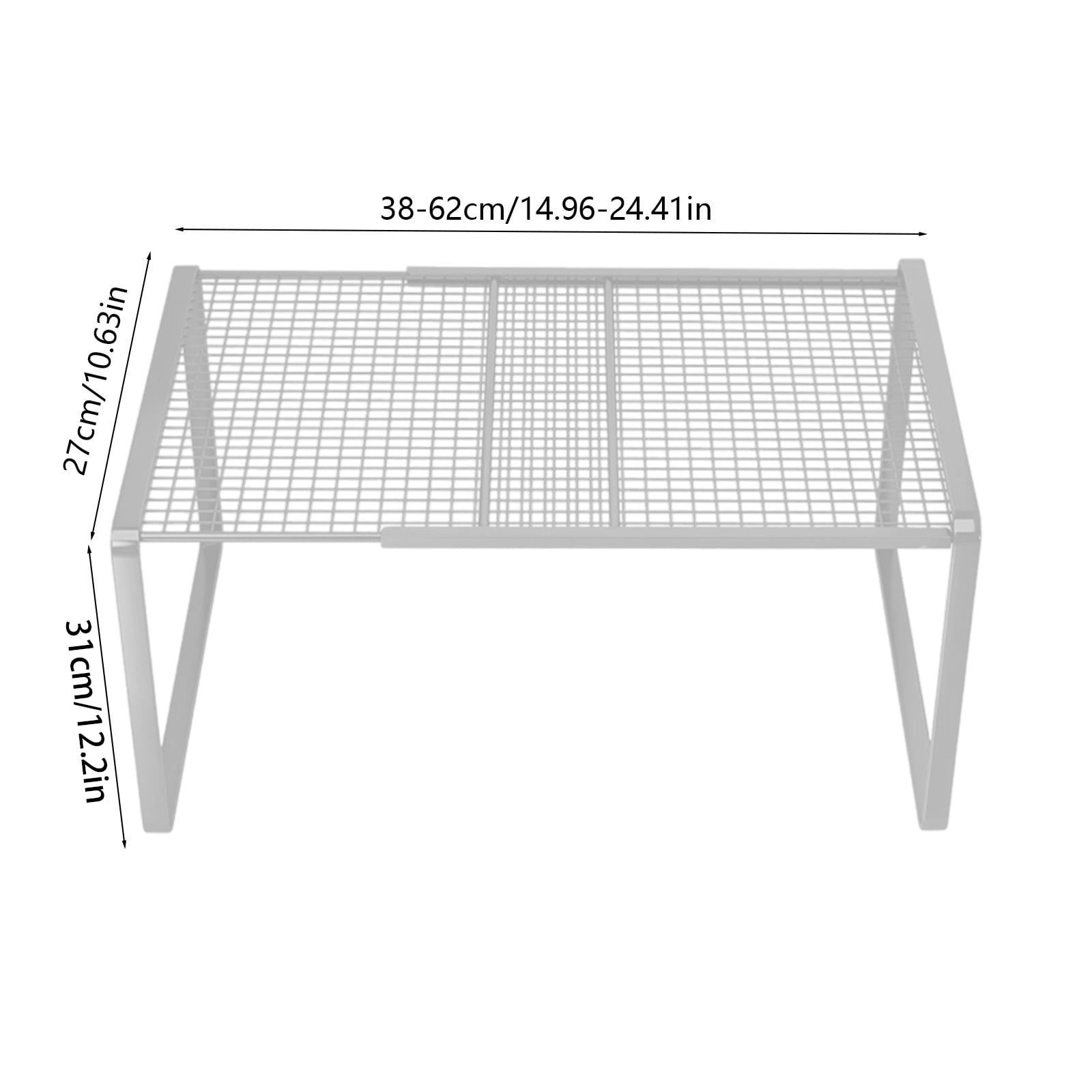 Expandable Stackable Metal Cabinet Shelf Organizer - Space-Saving Rack for Kitchen, Bathroom, Pantry, Home Office, an... - Image 3