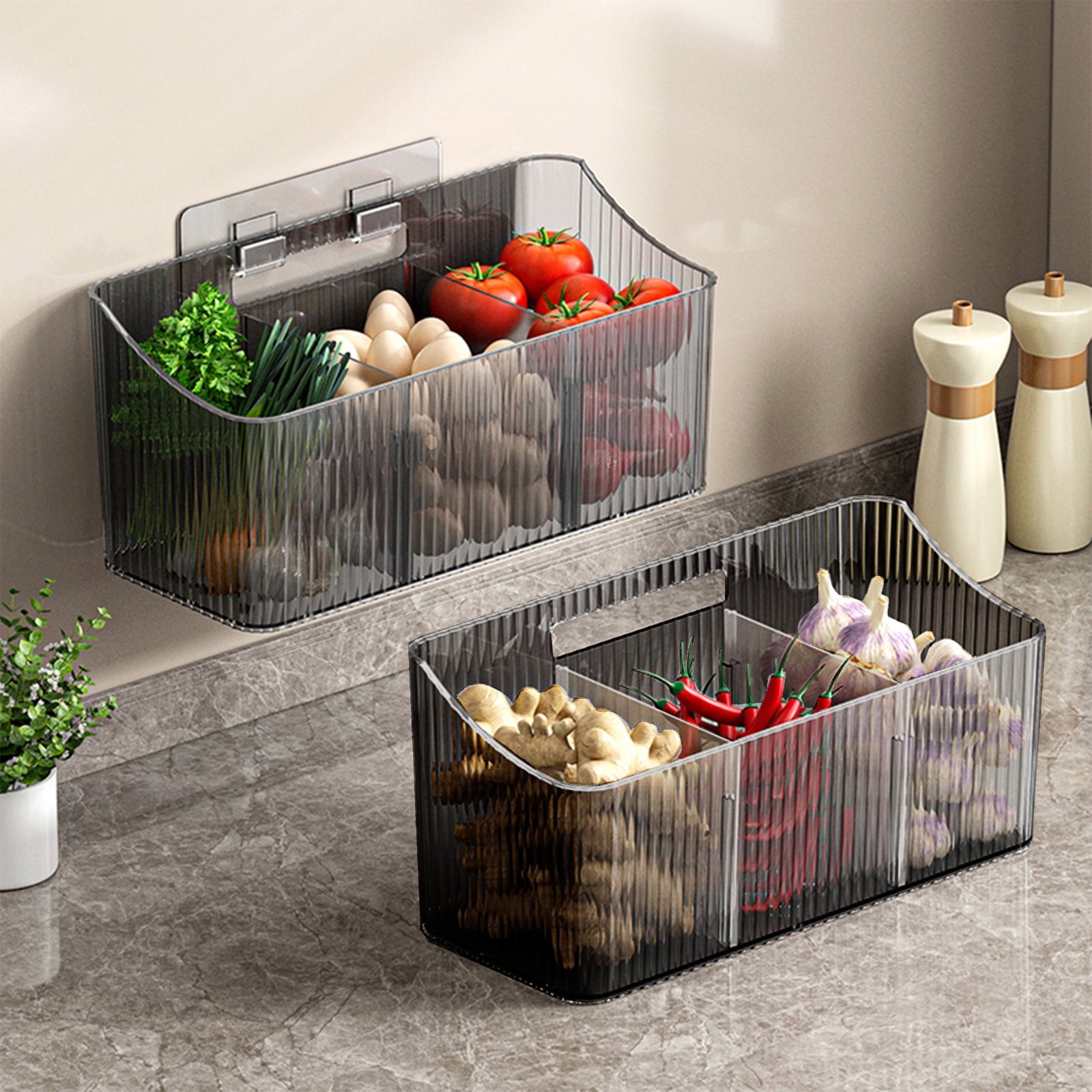 VOAVEKE Pantry Organizers and Storage, Closet Organizers and Storage, Ginger And Garlic Organizer Multifunctional Kitchen Shelf For Home Use - Image 4