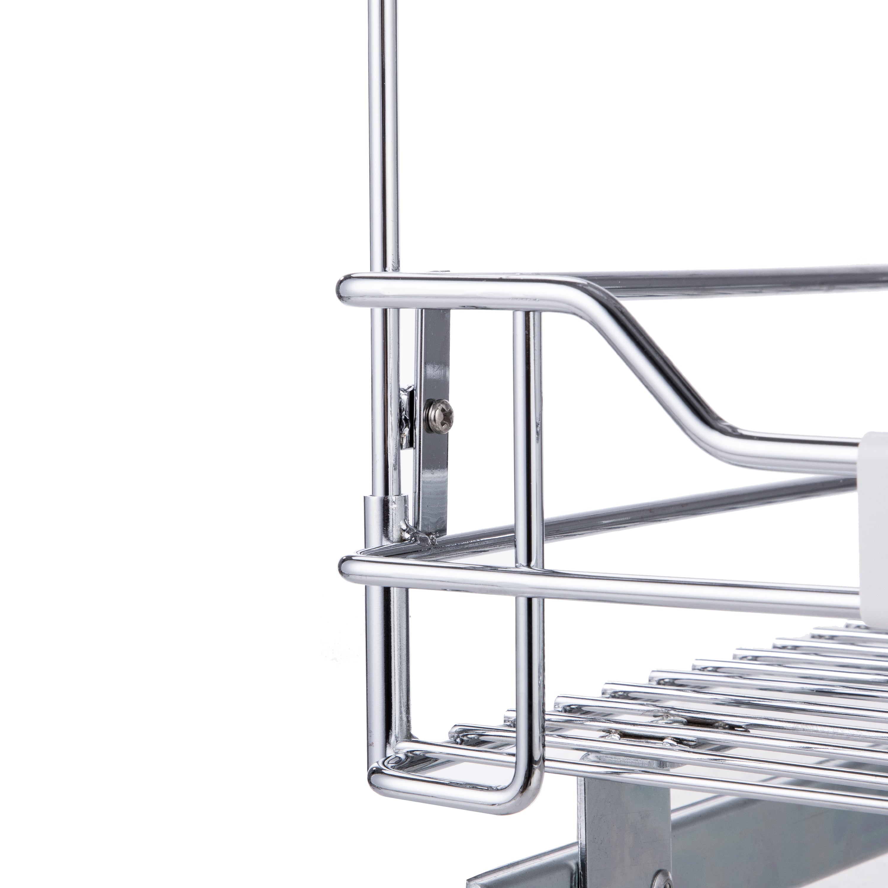 11.60” Width x 20” Depth 2 Shelves Slide Out Storage Organizer, Silver - Image 5