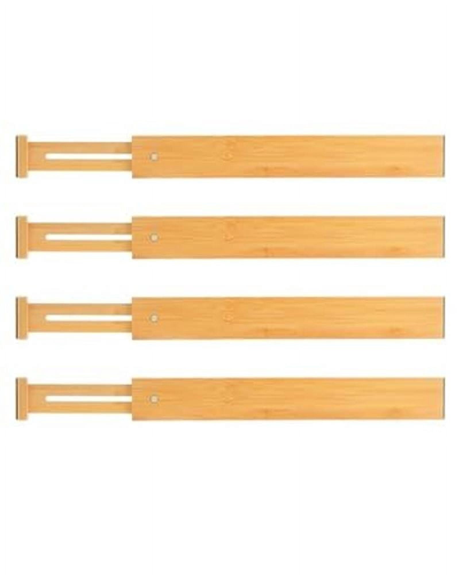 16.8-21.8 Adjustable Bamboo Drawer Dividers, Expandable Kitchen Drawer Organizer for Large Utensils, Drawer Separator... - Image 6
