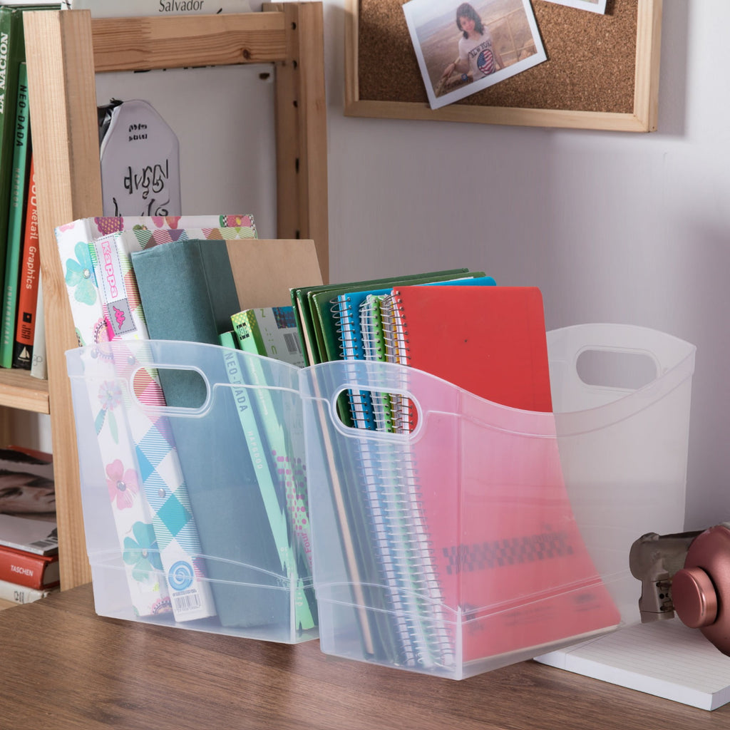 12 Qt Clear Plastic Storage Bin Organizer with Carrying Handles, Narrow Rectangular Utility Container for Pantry, Clo... - Image 6