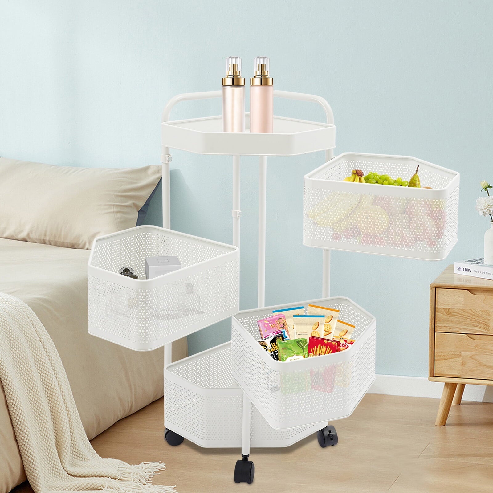 Rack, Removable Basket Shelf Organizer, Kitchen Shelf - Image 5