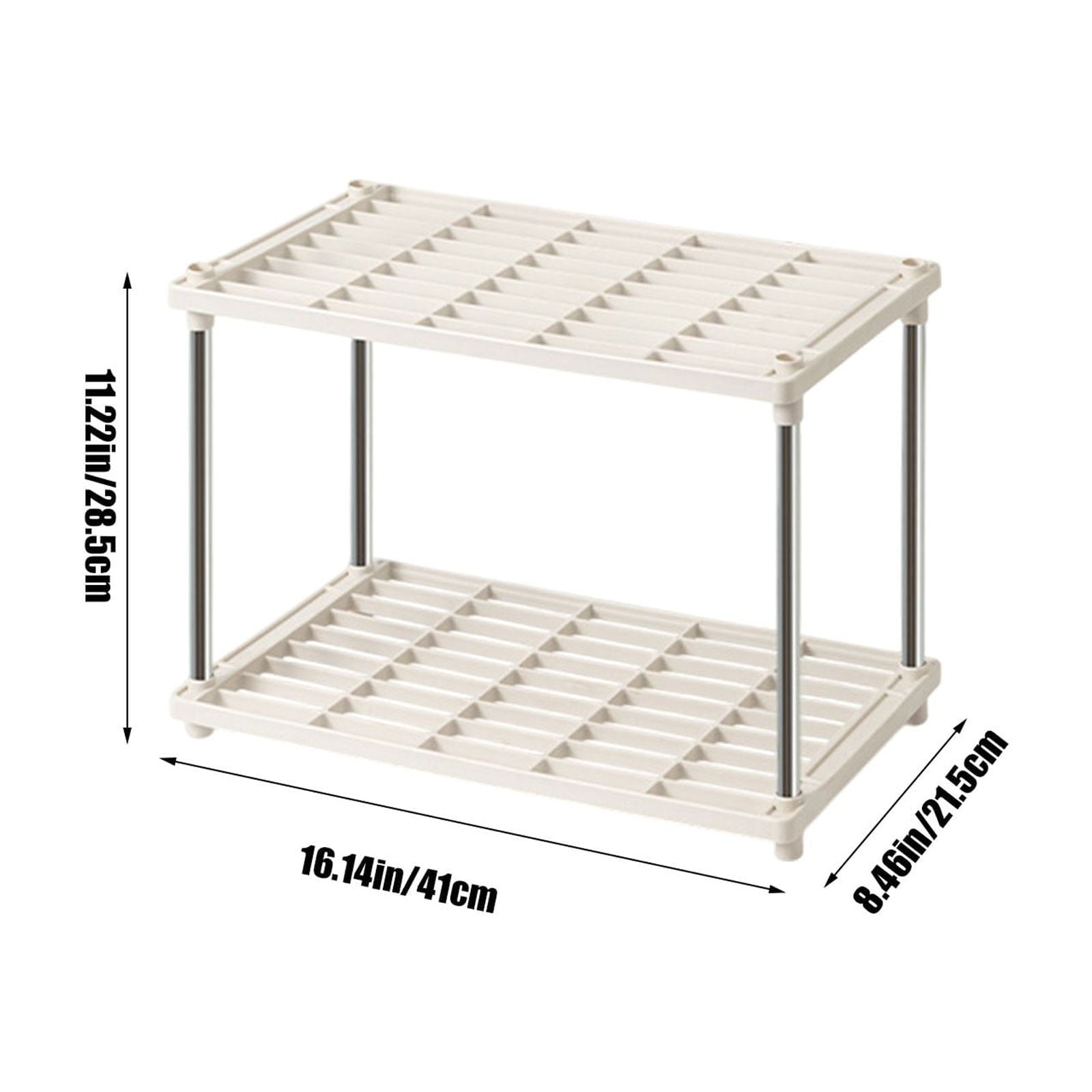 4 Shelf Ventilated Storage Organizer, Durable Plastic & Iron Construction, Light Duty, Tool-Free Assembly, Multi-Room... - Image 3