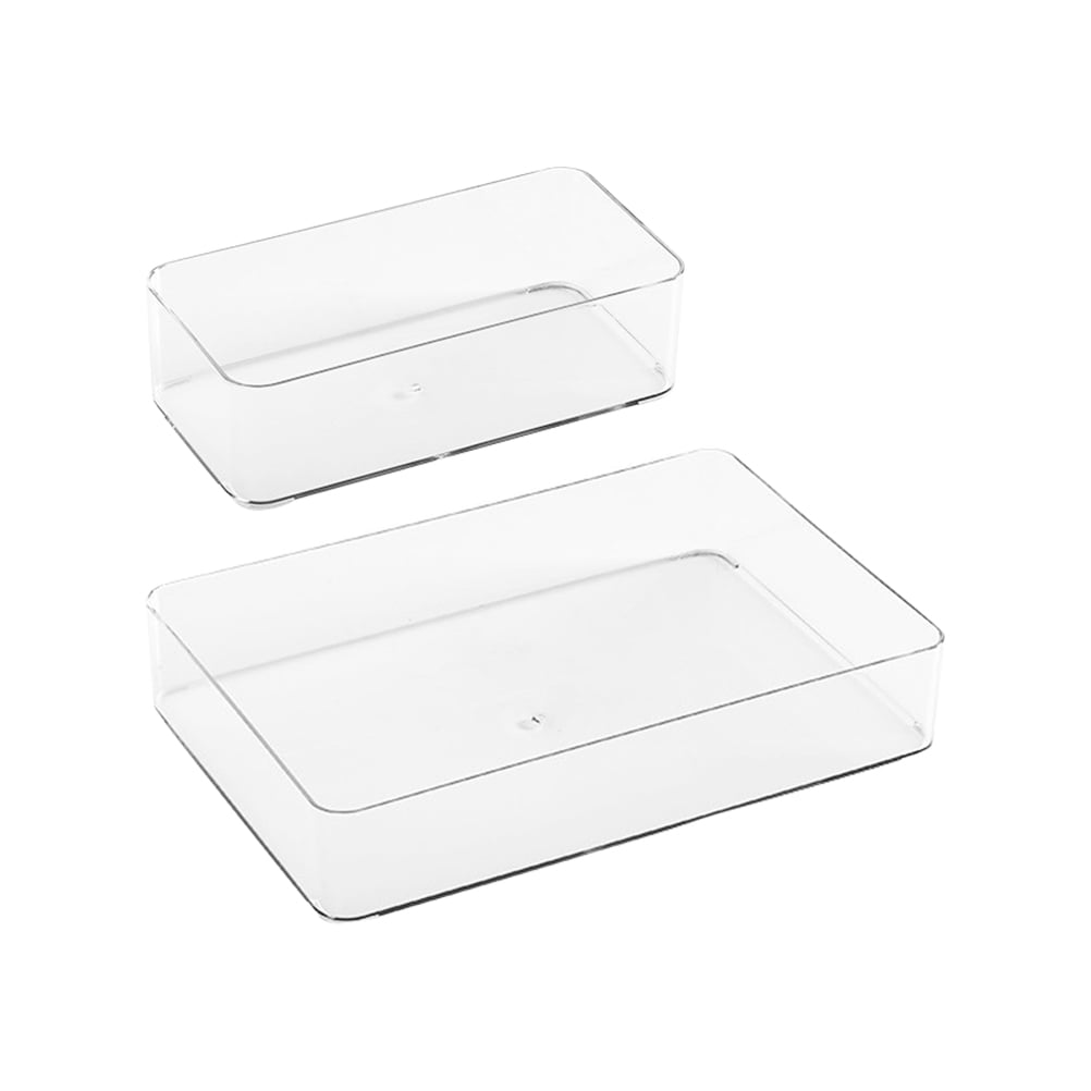 2Set Drawer Organizers Transparent PP for Household Items Kitchen and Bathroom - Image 4