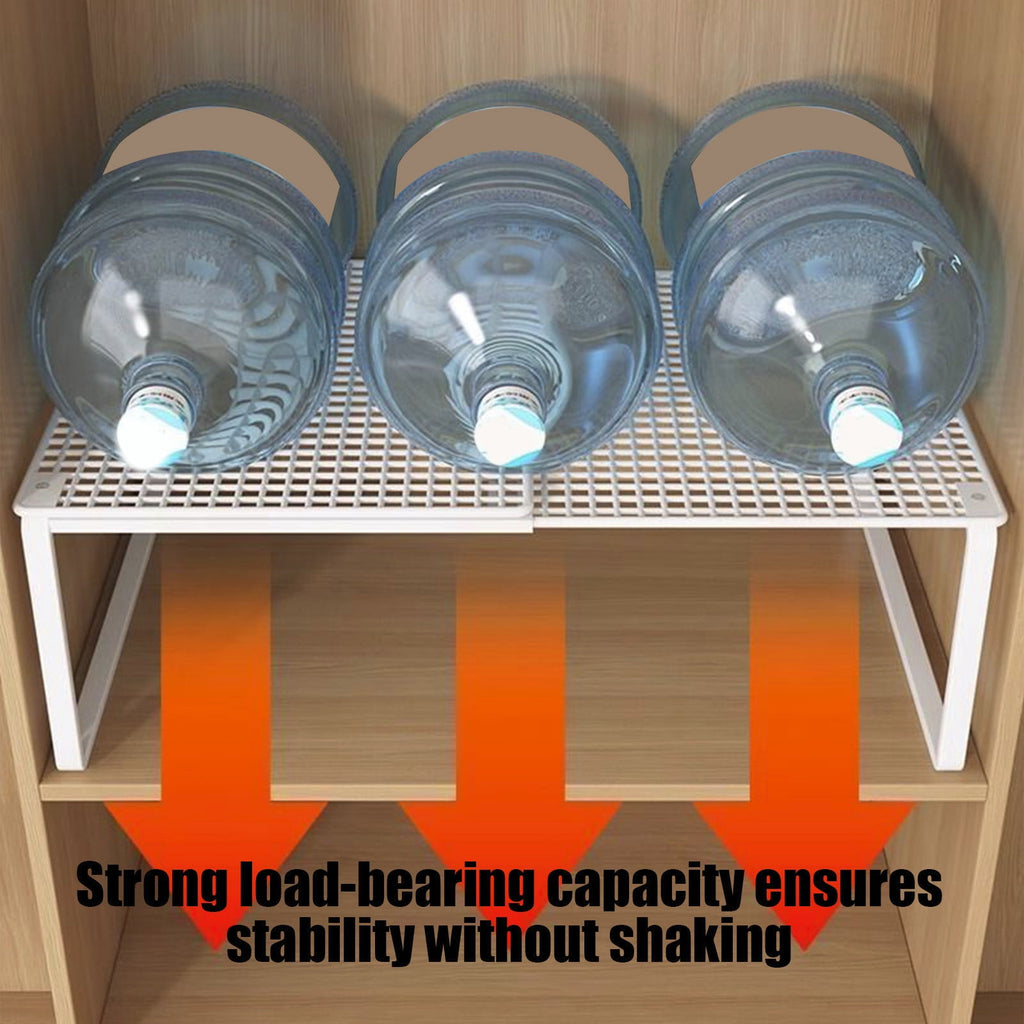 Adjustable Cabinet Shelf Organizer, Expandable Stackable Storage Rack for Closet Pantry, Space Saving Divider for Sho... - Image 6
