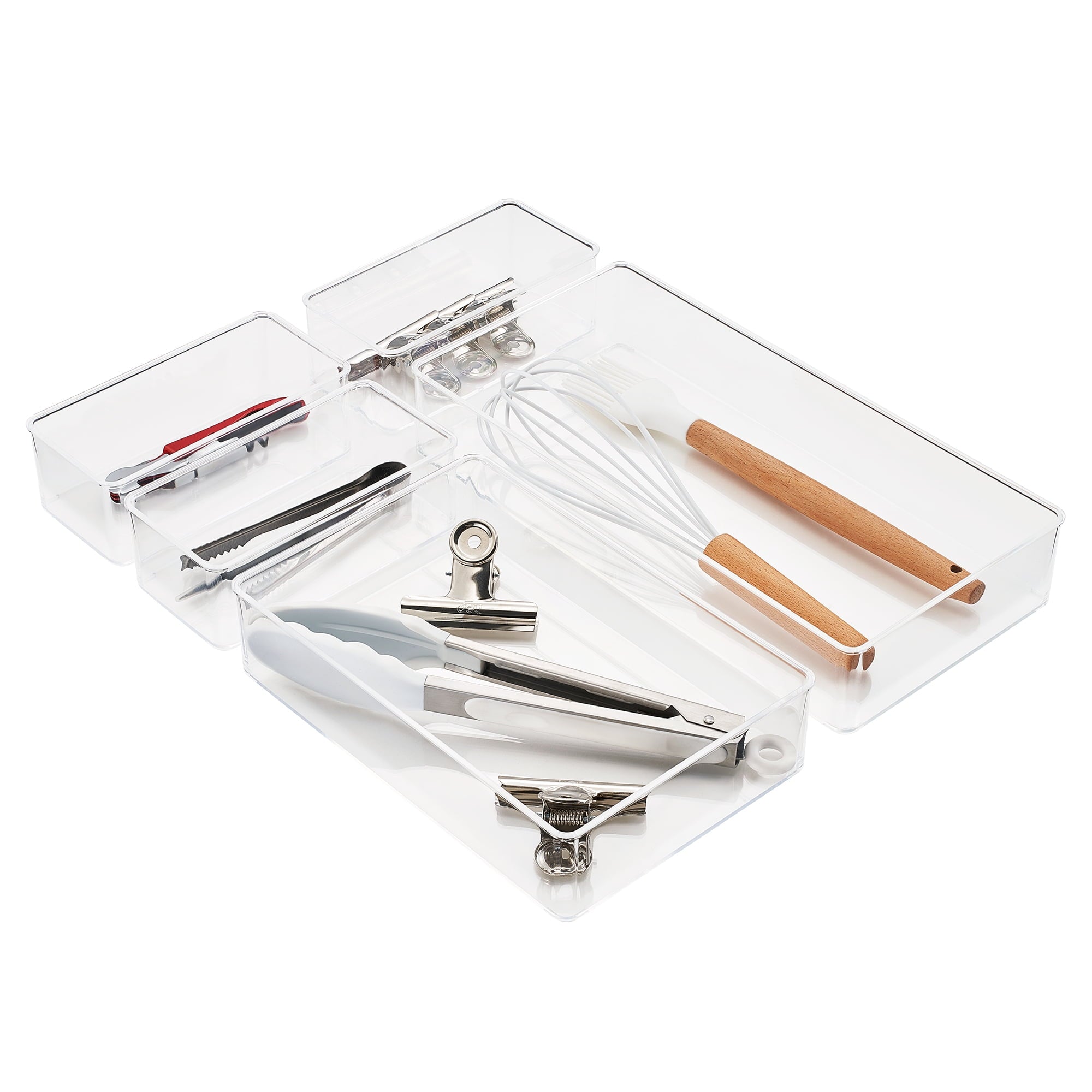 organizer, Storage bin Drawer organizers for Kitchen, Kitchen Utensils, Bathroom, Office, Vanity, and more (5-Piece Set) - Image 5