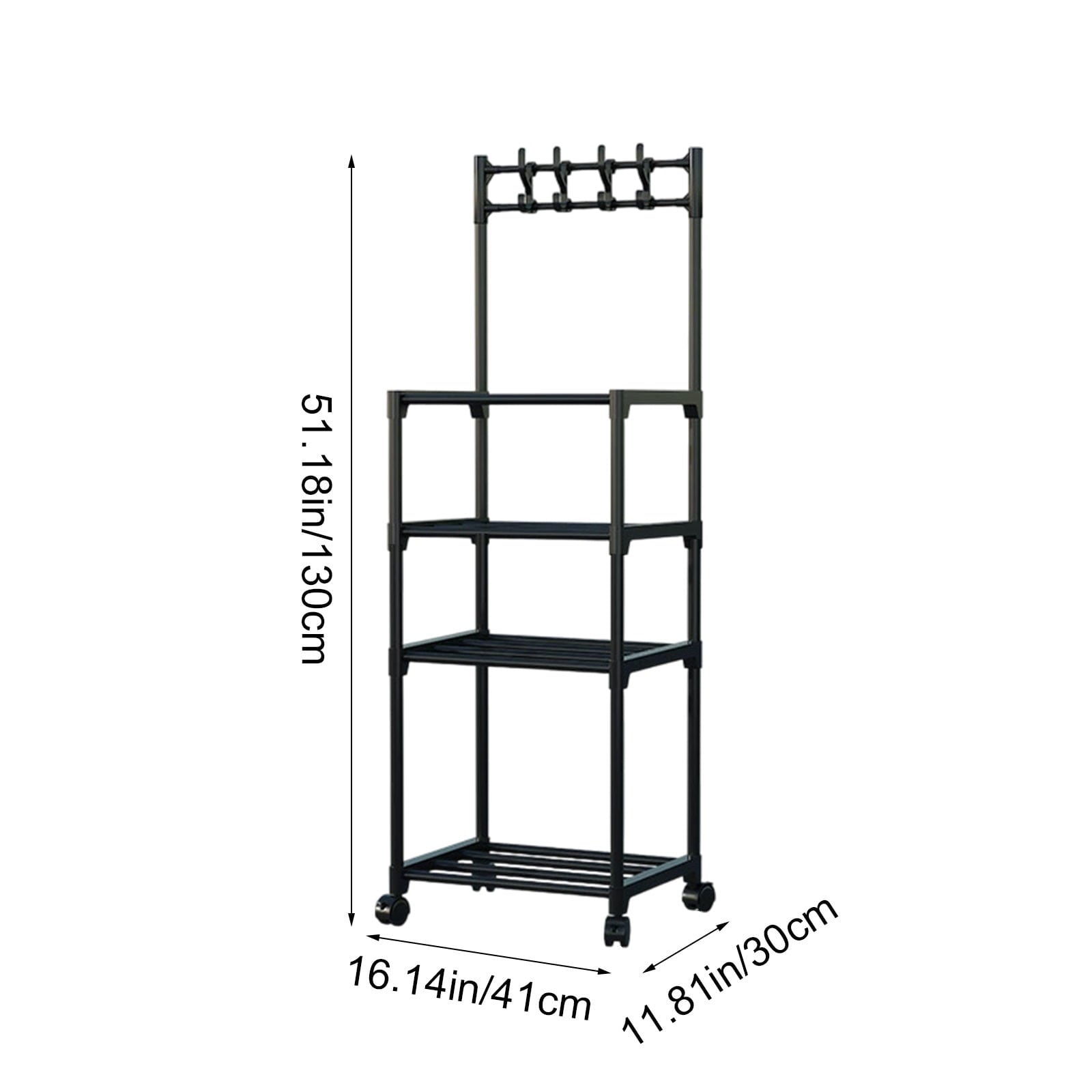 Entryway Coat Rack, Shoe Organizer Storage, Shoes Rack Shelf Coat Rack With Hooks, Storage Organizer For Home Office ... - Image 3
