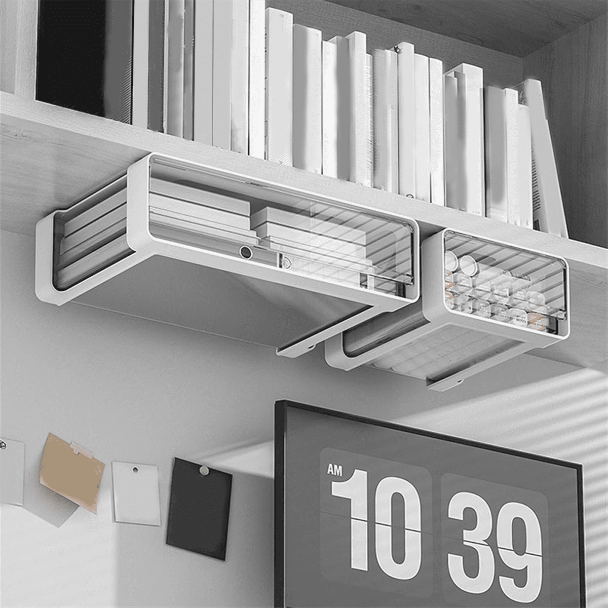 Kitchen Plastic Storage Cabinet Drawer Organizer, White - Image 3
