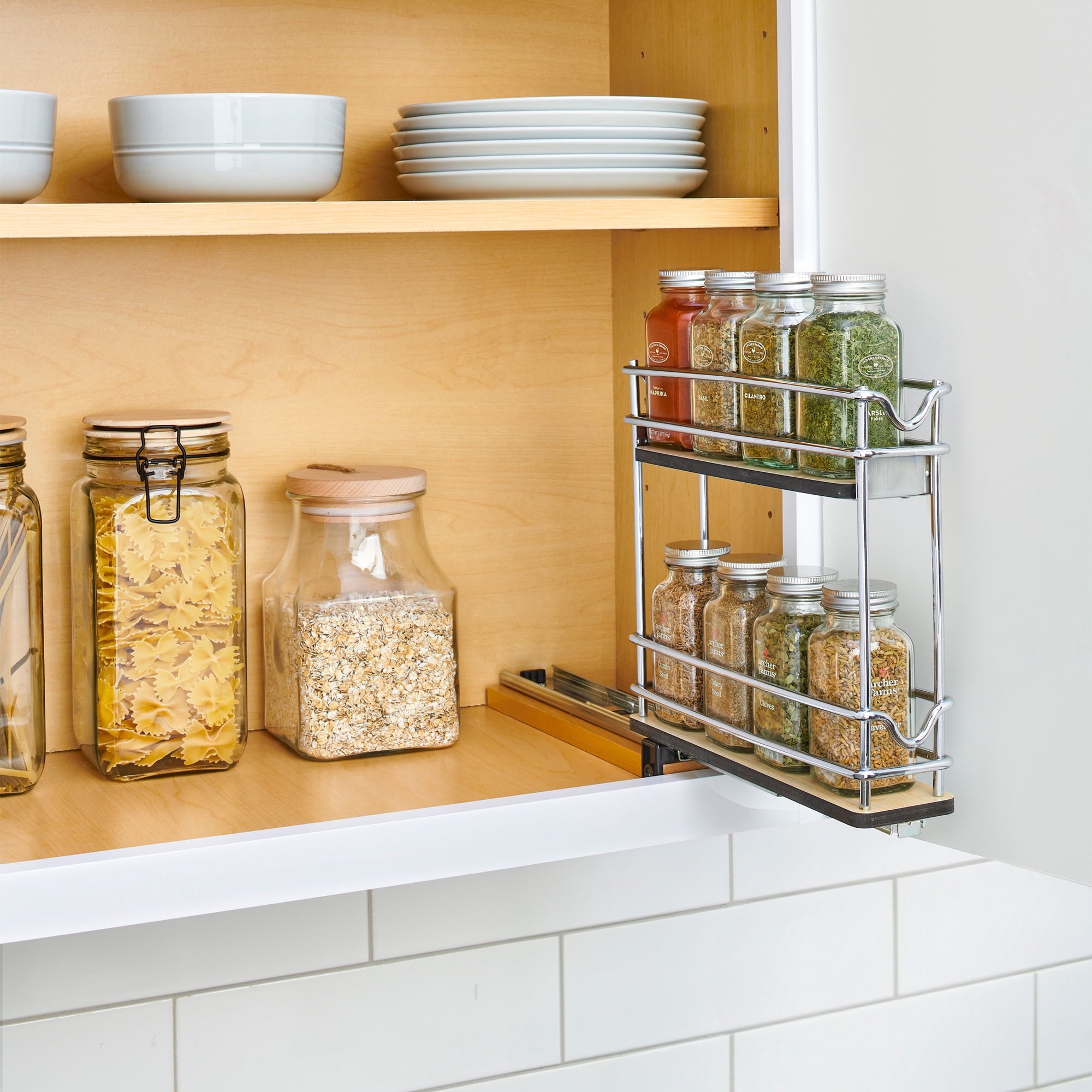 3" Pullout Organizer for Cabinets, 2 Tier Shelf - Image 2