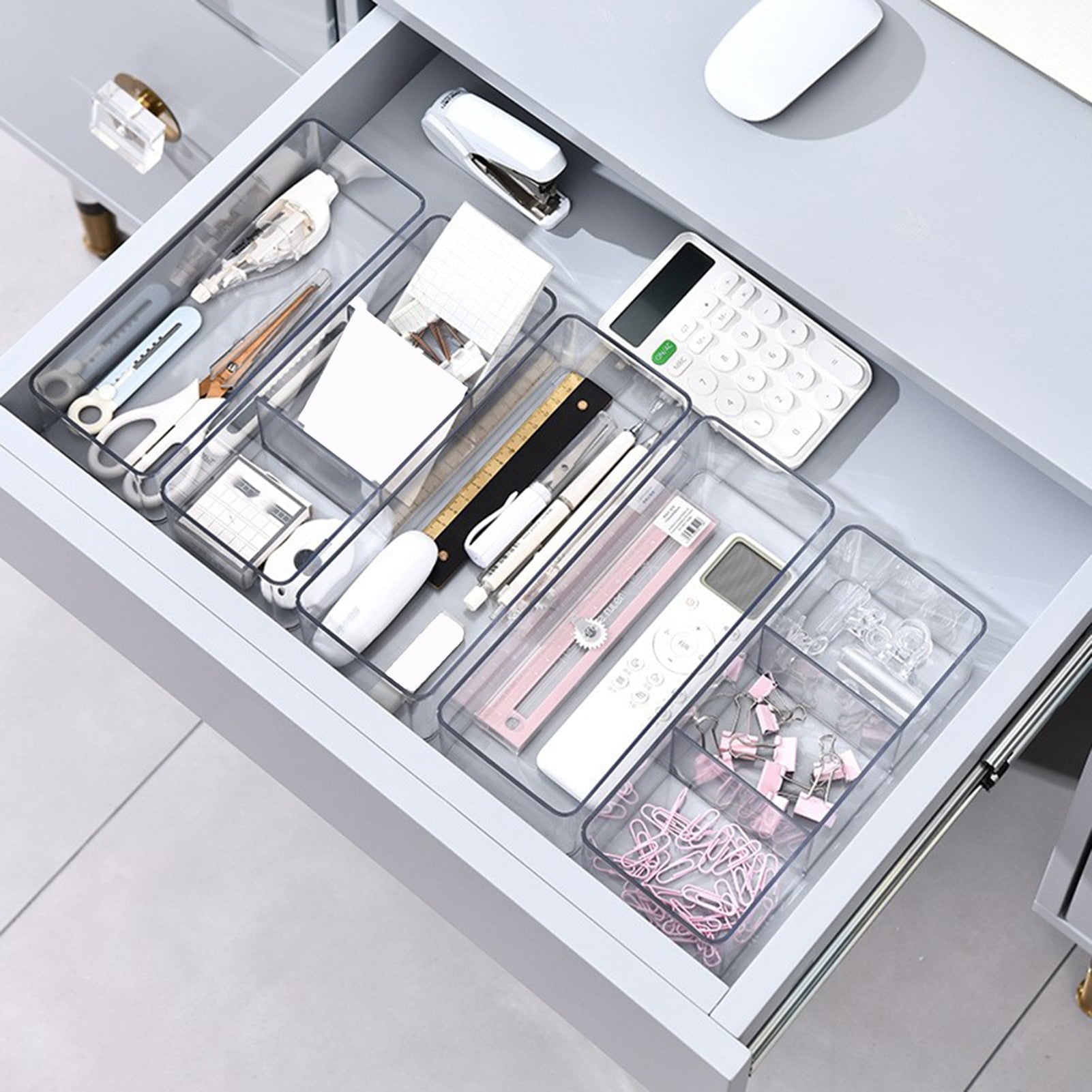 Clear Drawer Organizer, Plastic Drawer Organizers for Home Organization and Storage, 4 Sizes Optional Small Organizer... - Image 3
