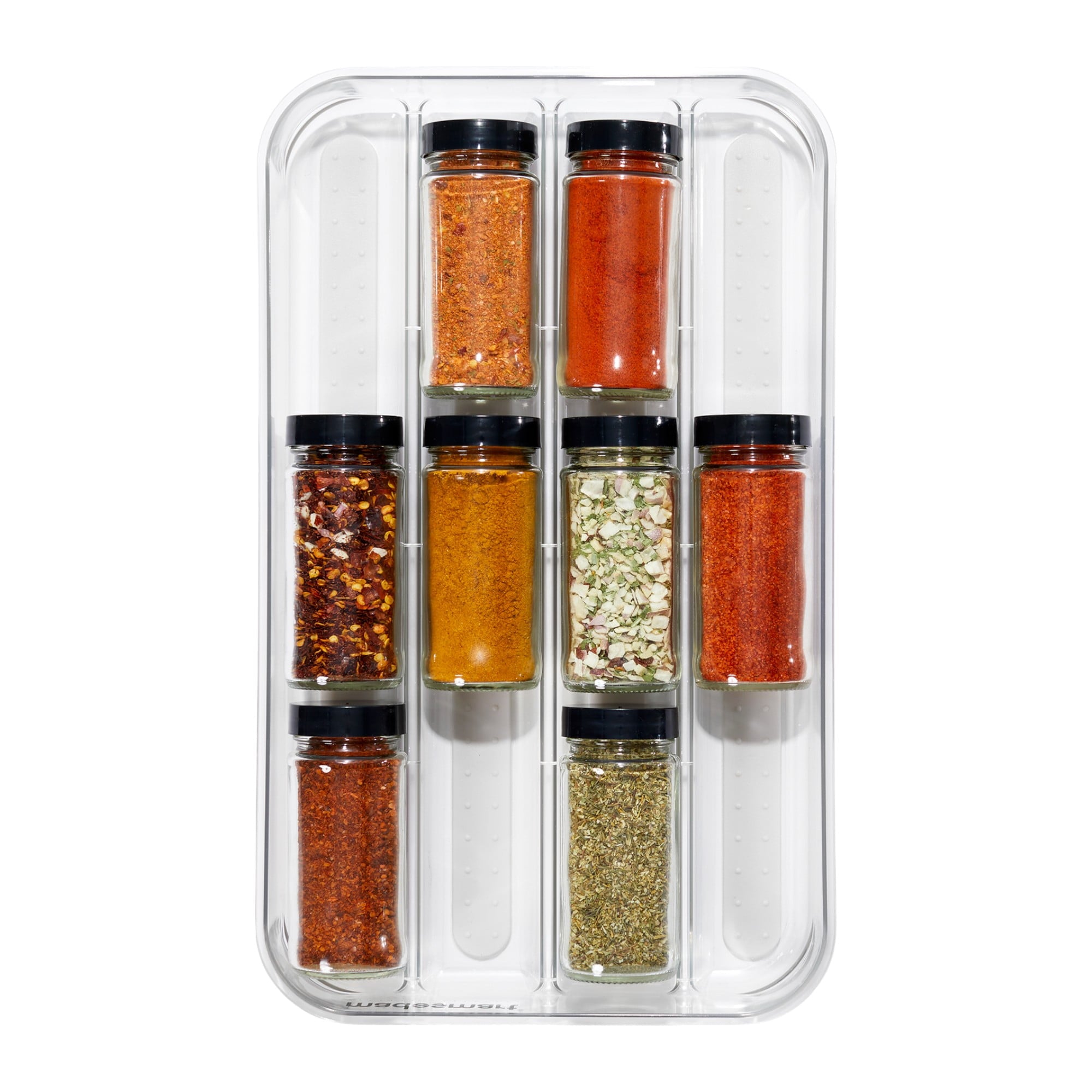4-Compartment Spice Drawer Organizer, Kitchen Organization and Storage, Clear Collection, Holds up to 12 Seasoning Co... - Image 3