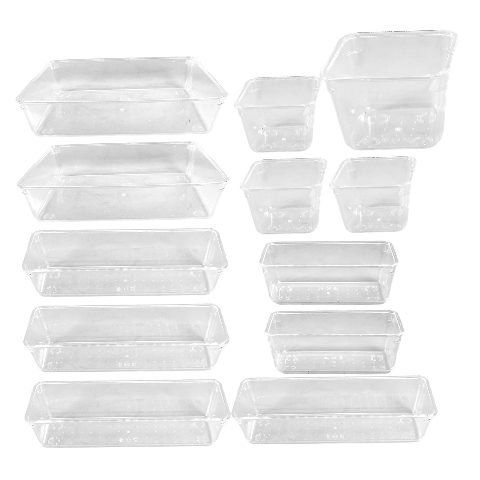 13pcs Plastic Dresser Drawer Organizers Drawer Storage Bin for Pens Gadgets - Image 5
