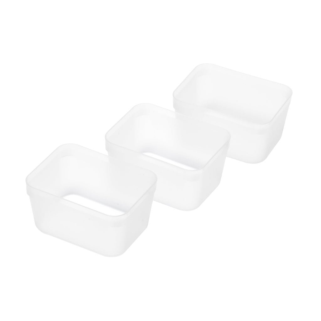 4.8" Clear Drawer Organizer Set by Simply Tidy  Small Plastic Storage Trays for Craft Supplies - Tools & Office Drawers - Stackable Design -