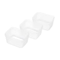 4.8" Clear Drawer Organizer Set by Simply Tidy  Small Plastic Storage Trays for Craft Supplies - Tools & Office Drawers - Stackable Design -
