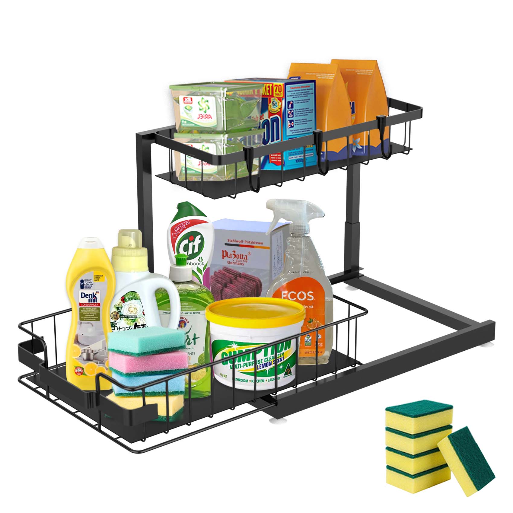 Under Sink Organizer and Storage, Pull Out Bathroom Cabinet Organizer, Multi-Purpose Storage Shelf for Kitchen Cabinet - Image 5