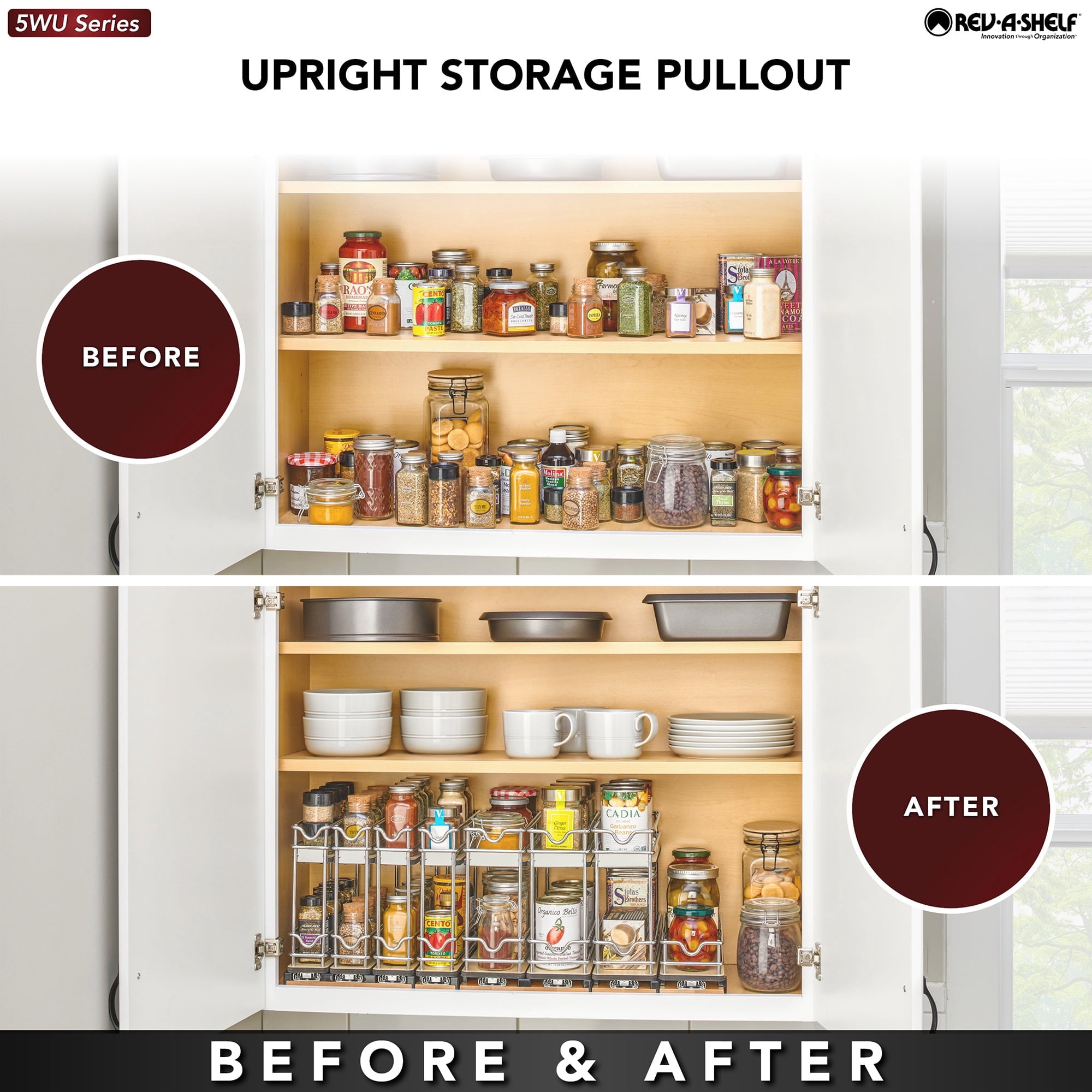3" Pullout Organizer for Cabinets, 2 Tier Shelf - Image 5