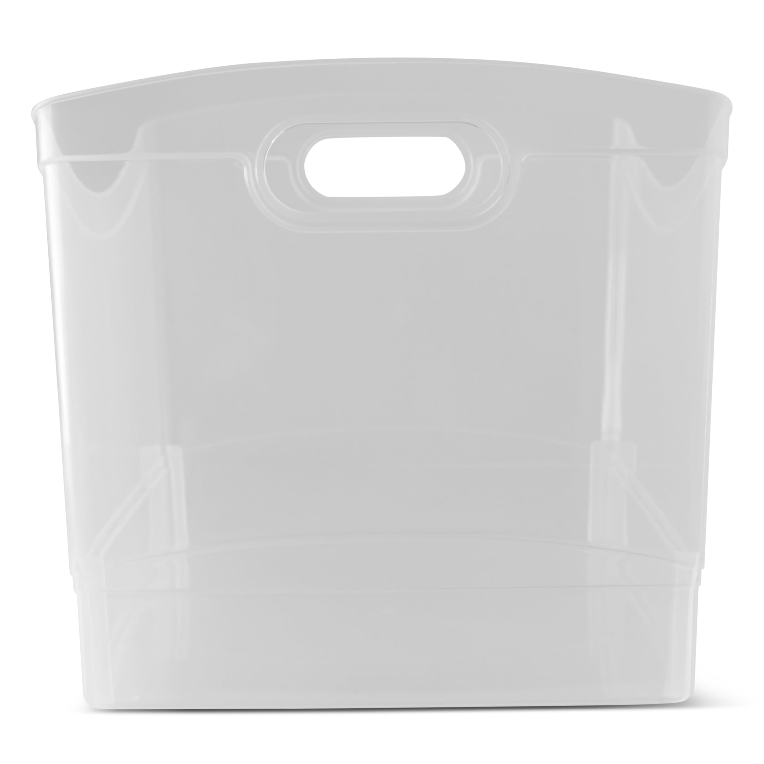 (3 pack) Clear Plastic Utility Storage Bin Organizer with Built-In Handles, Large Storage Container for Pantry, Close... - Image 4