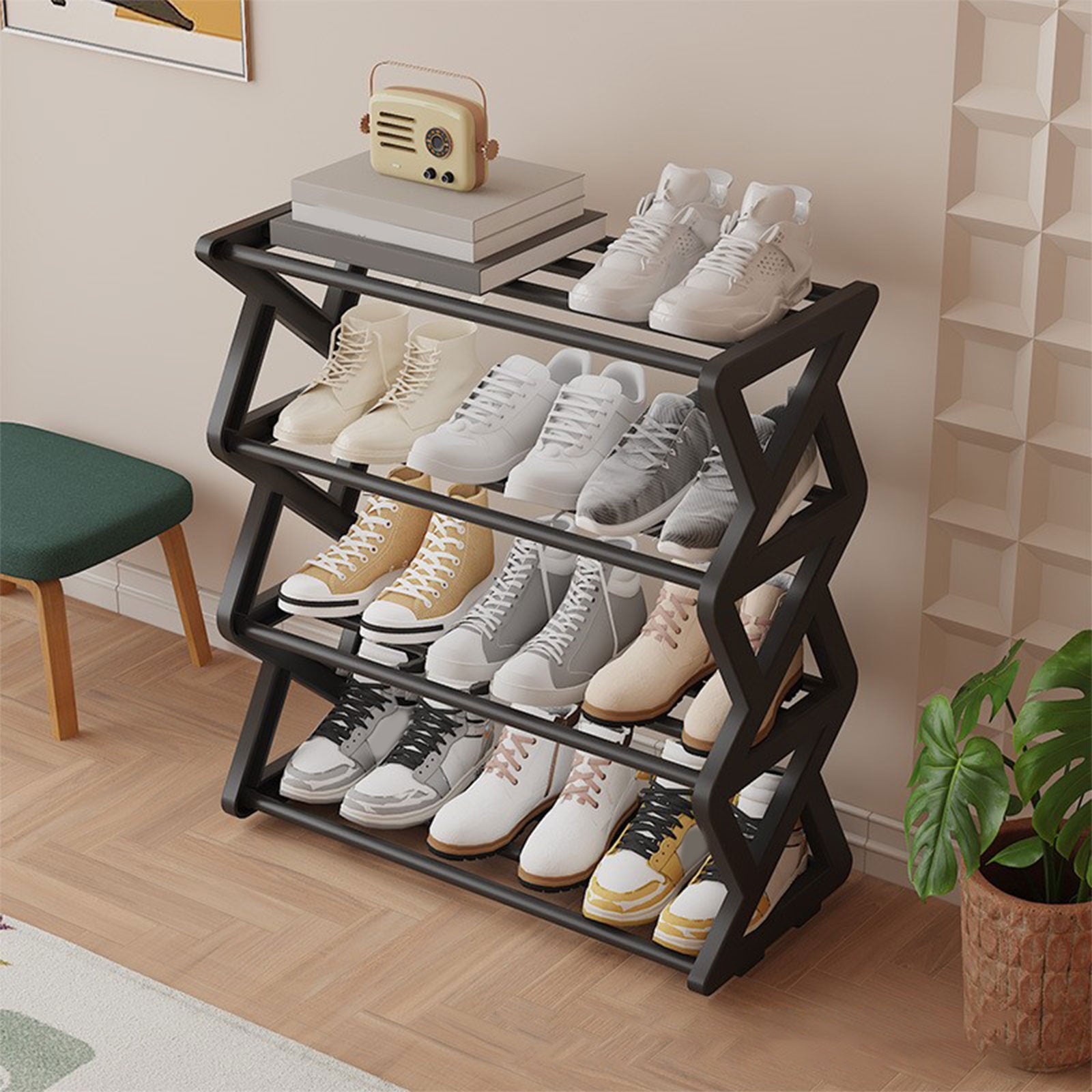 4 Rack Organizer for Entryway Storage Shelf for Men,Women s Assembly No Needed - Image 5