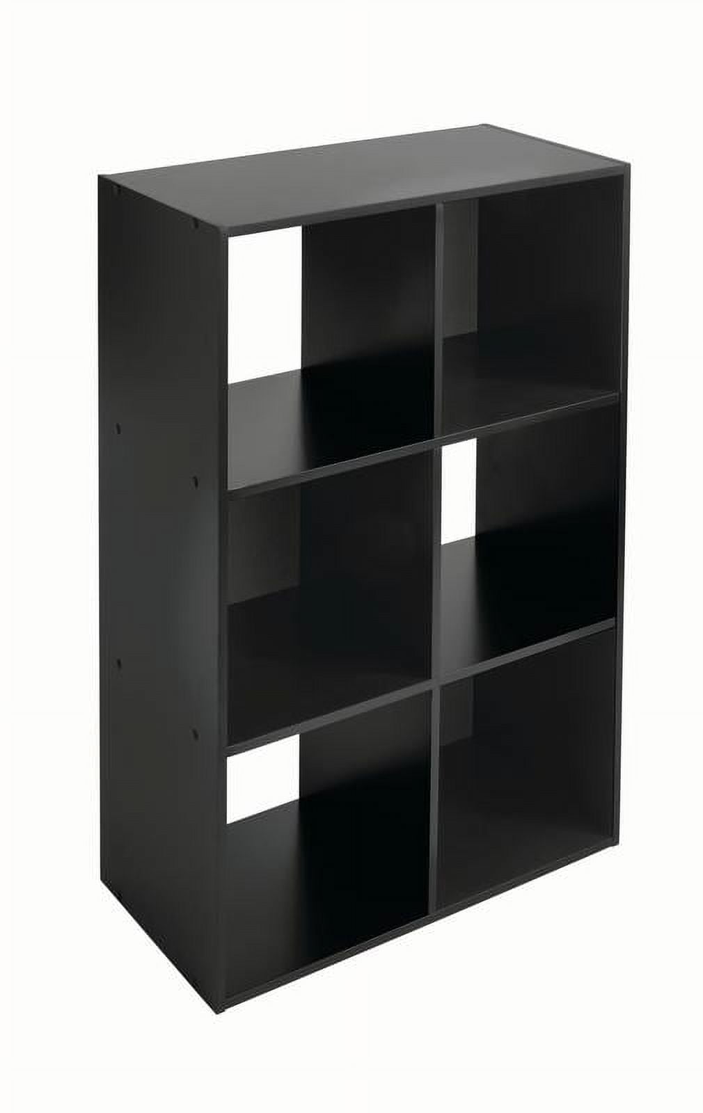 Mainstays 6 Cube Storage Organizer, Black - Image 4
