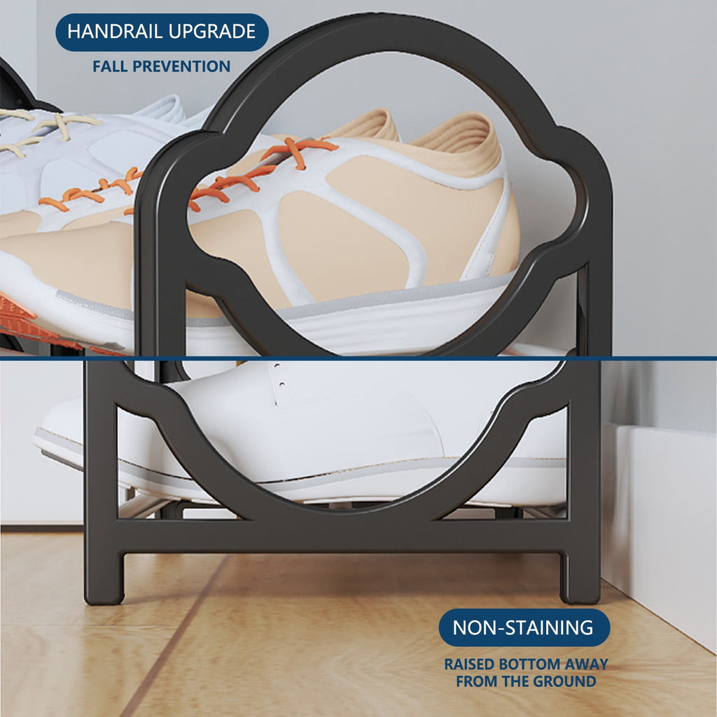4-Tier Shoe Rack Expandable, Width Adjustable Shoe Shelf Storage Organizer, 22'' Metal Standing Shoe Rack for Bedroom... - Image 5