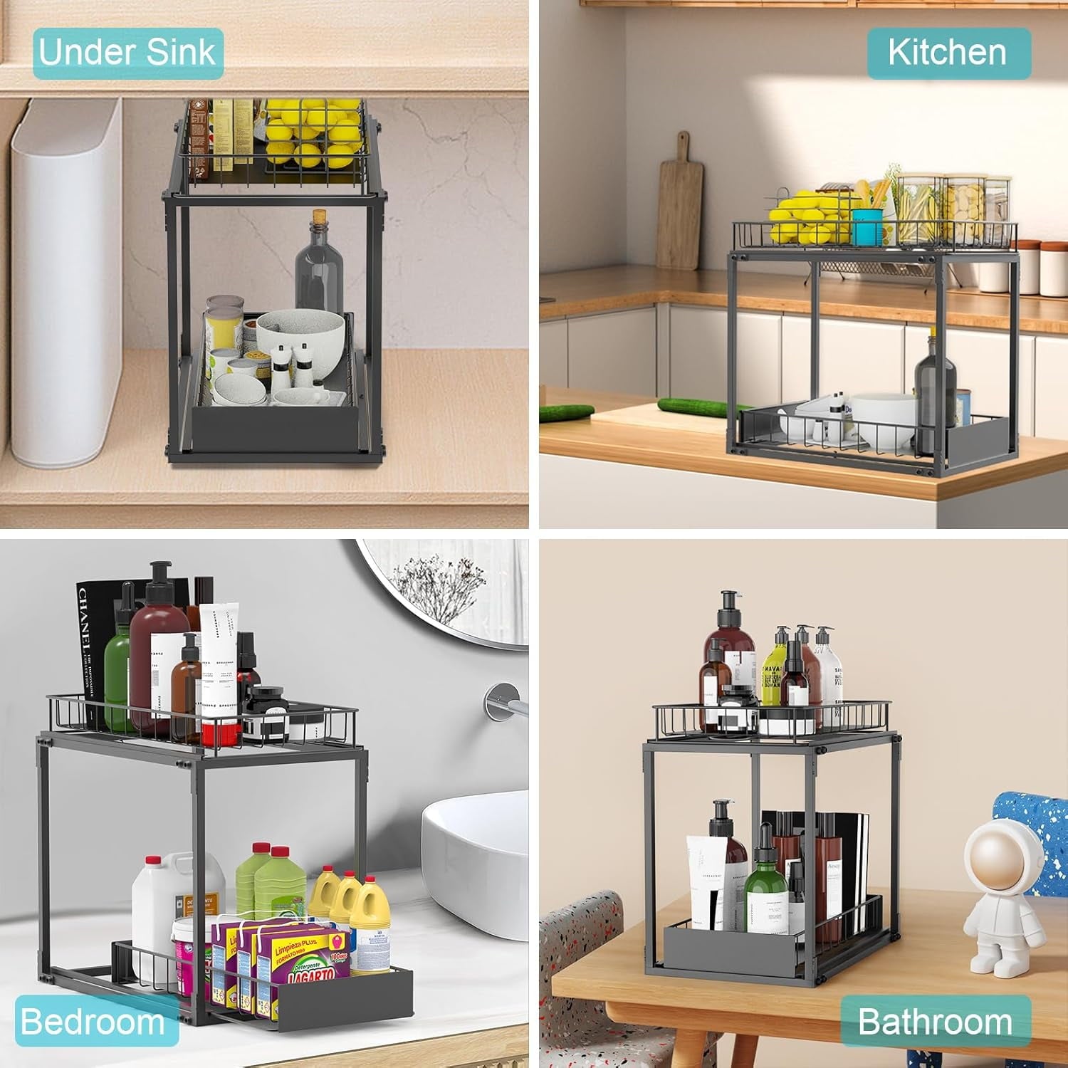 Organizer, 2 Tier Pull Out Shelves - Image 4