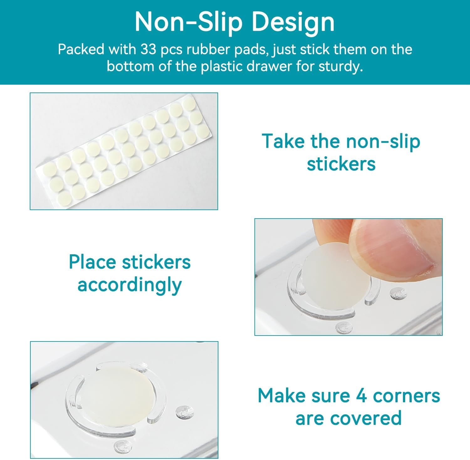 6 Set,3-Size Kitchen and Office Desk Organizer Trays, Non Slip Storage Bin Divider for,Gadgets Utensils,Bathroom Vani... - Image 4