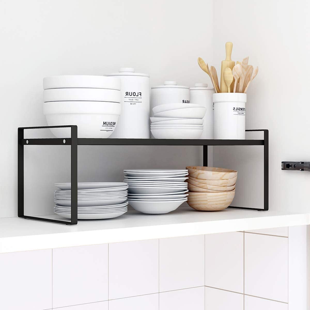 Cabinet Shelf Organizer Storage Rack Space Saving for Kitchen Counter Pantry Bathroom Cupboard Under Sink Office Tabl... - Image 4