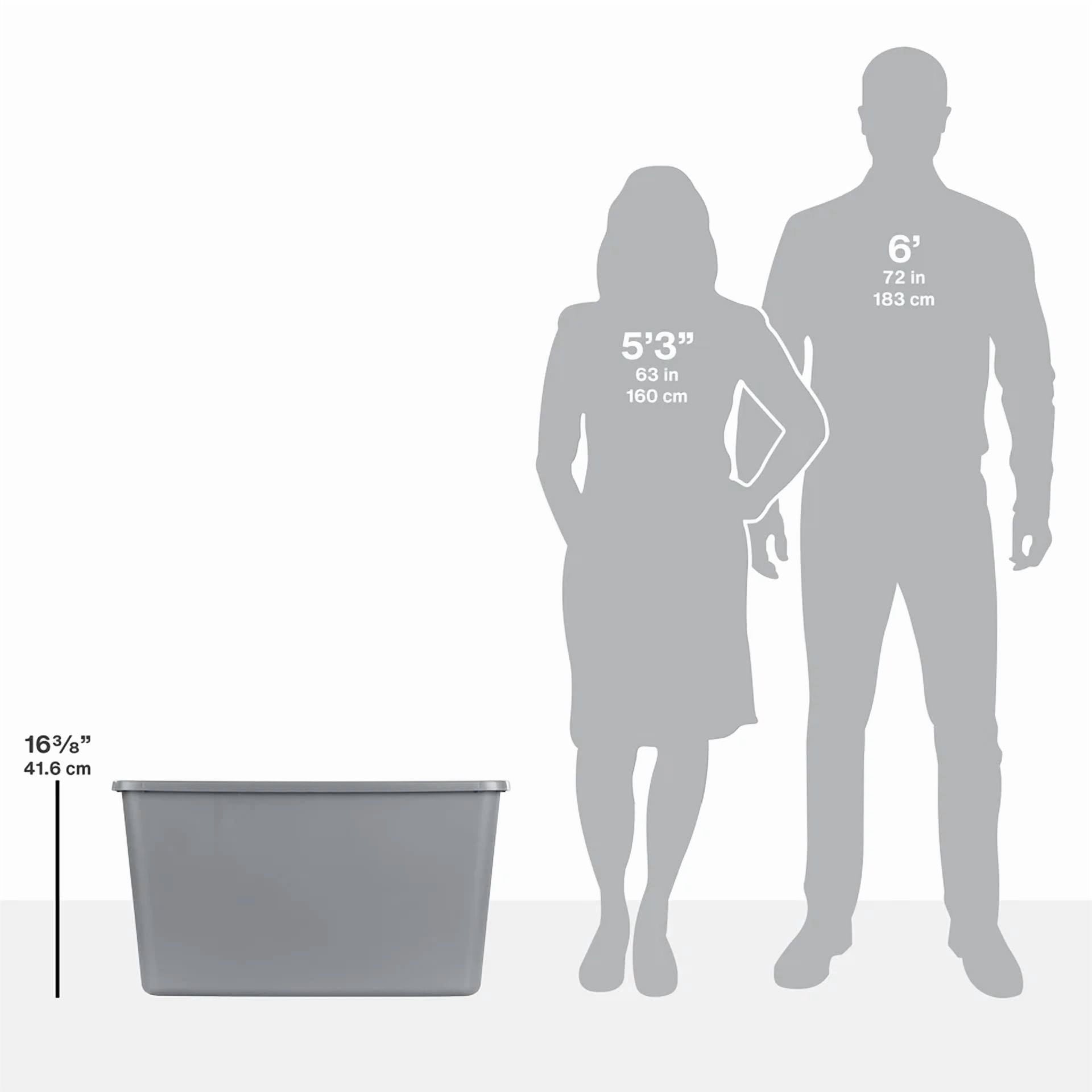 BEST- Extra Large Storage Bin, 30 Gallon Plastic Storage Container,Gray - Image 2