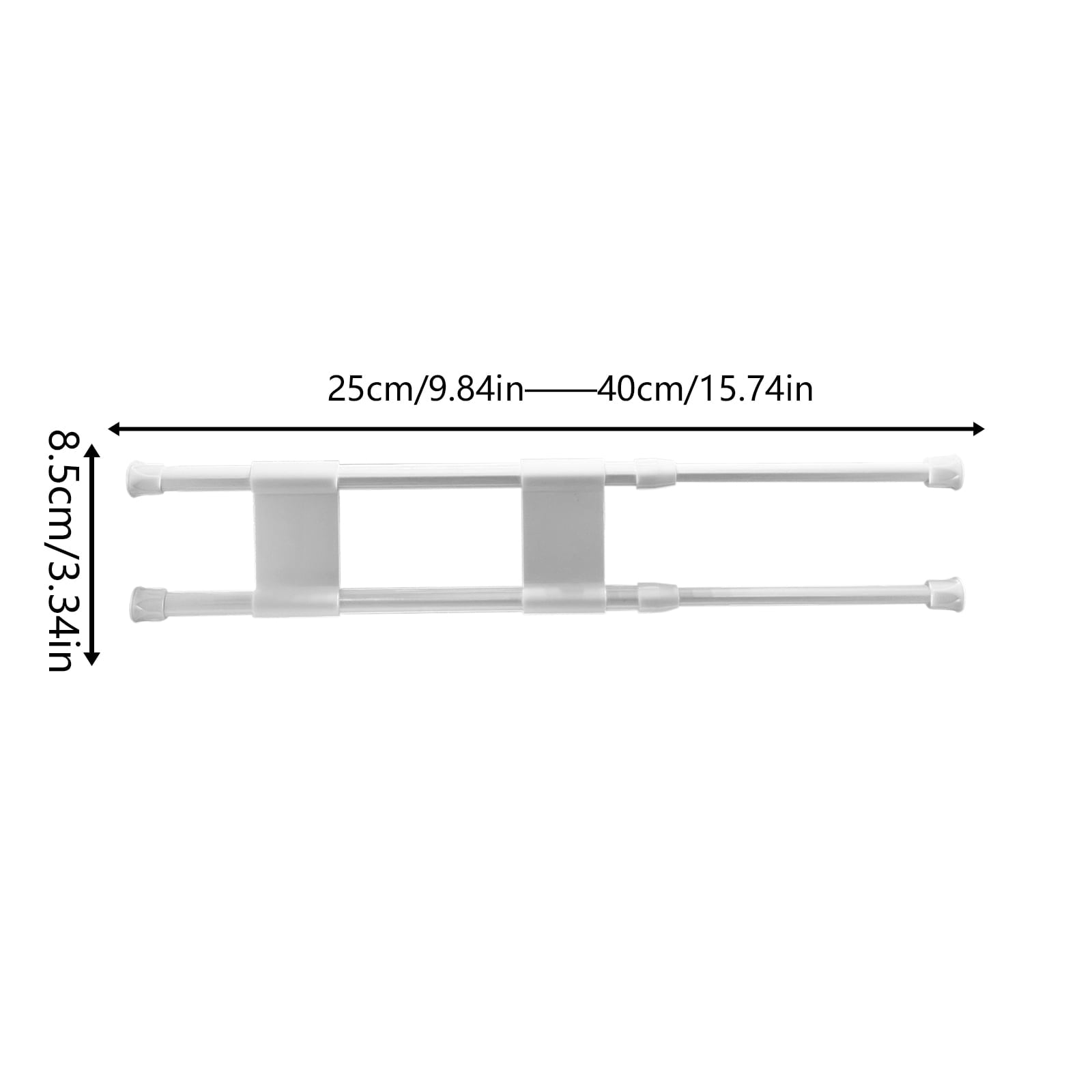 Plastic Storage Organizer, No Drill Shelf, Adjustable Storage Shelves, 15to28 In, White, Kitchen Cabinet Gaps, Organi... - Image 4