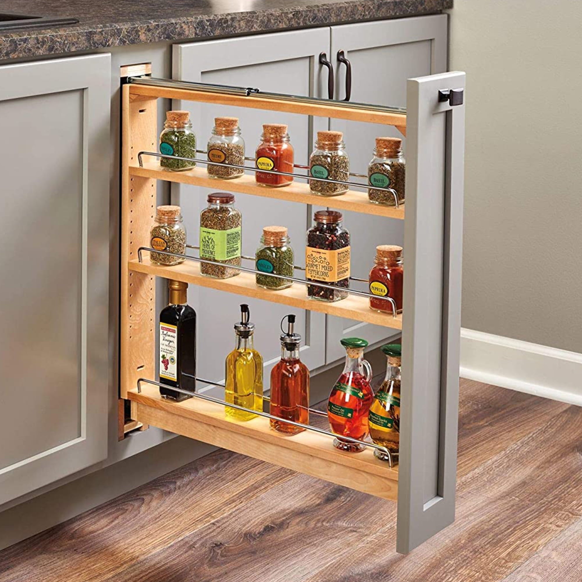 3" Pullout Shelf Organizer Rack for Cabinet Base Insert - Image 2