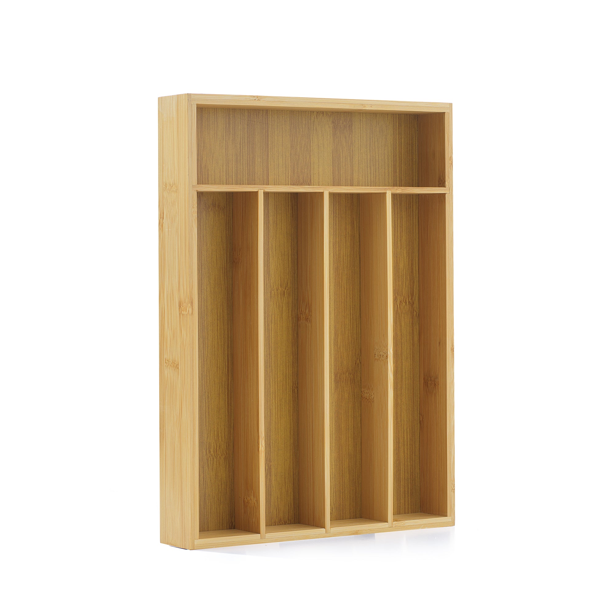 5 Compartment Bamboo Drawer Organizer - Image 3