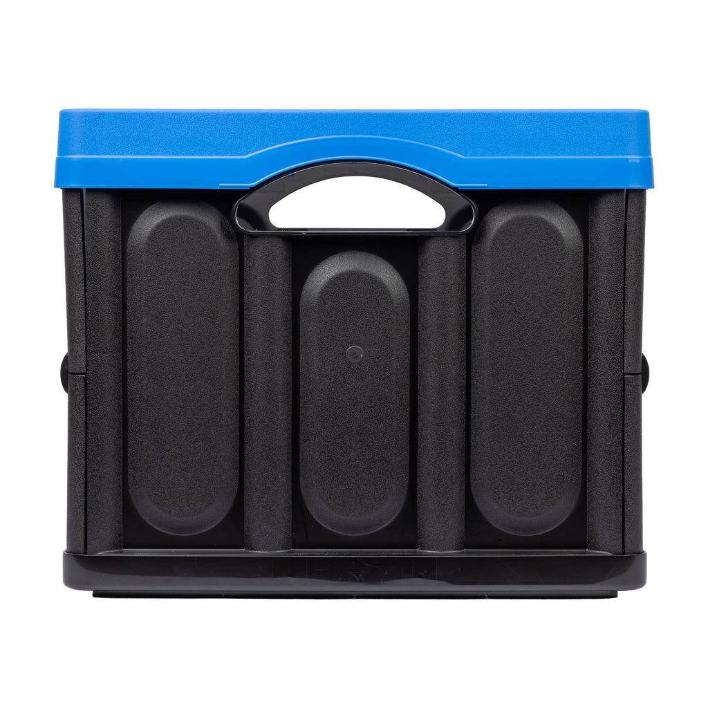 Greenmade Instacrate 12-Gallon Collapsible Plastic Storage Bin with Handles, Black and Blue - Image 6