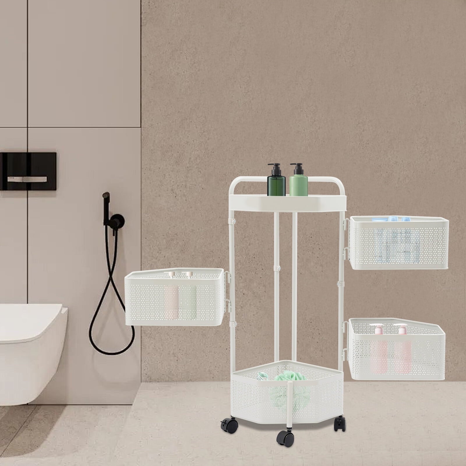 Rack, Removable Basket Shelf Organizer, Kitchen Shelf - Image 3