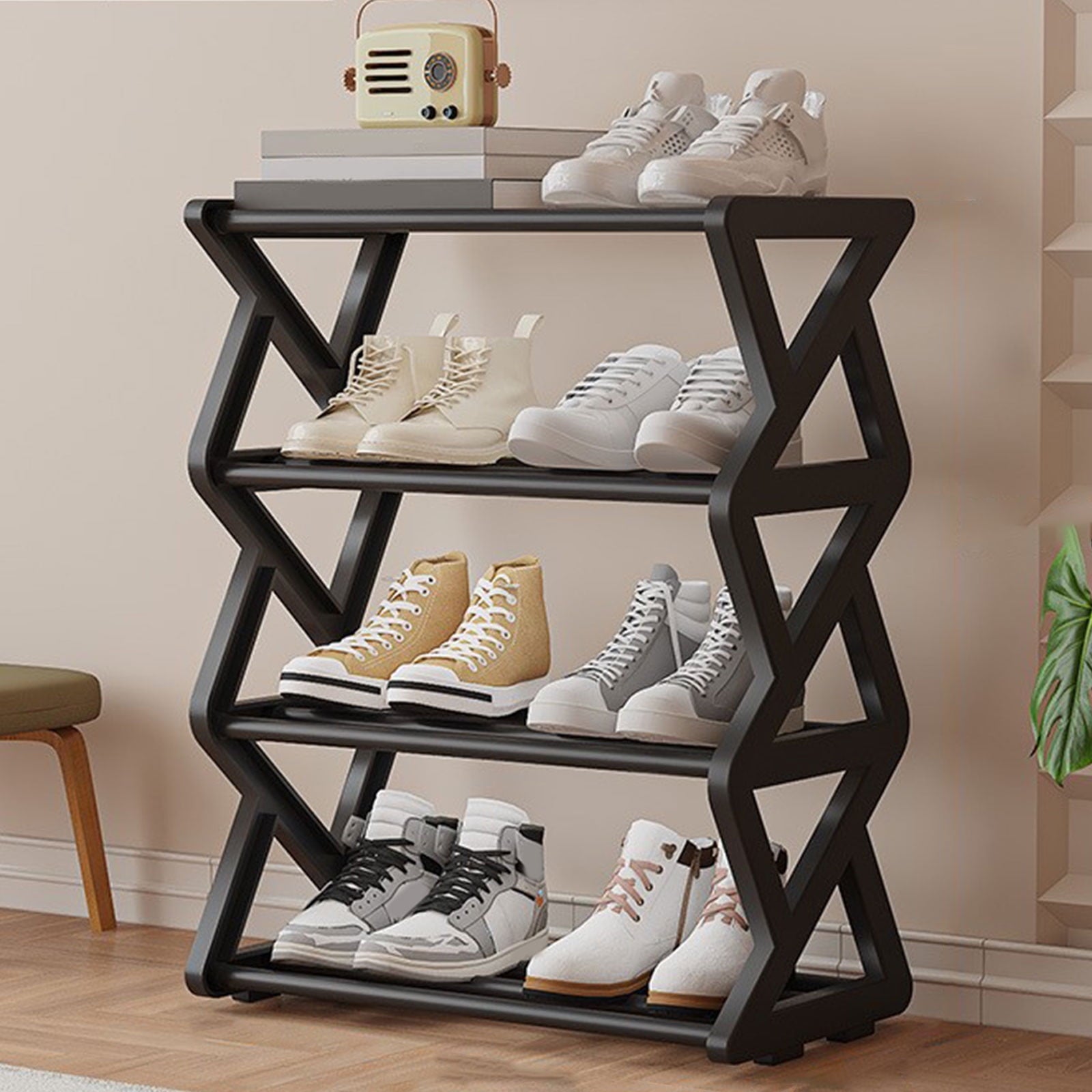 4 Rack Organizer for Entryway Storage Shelf for Men,Women s Assembly No Needed - Image 4