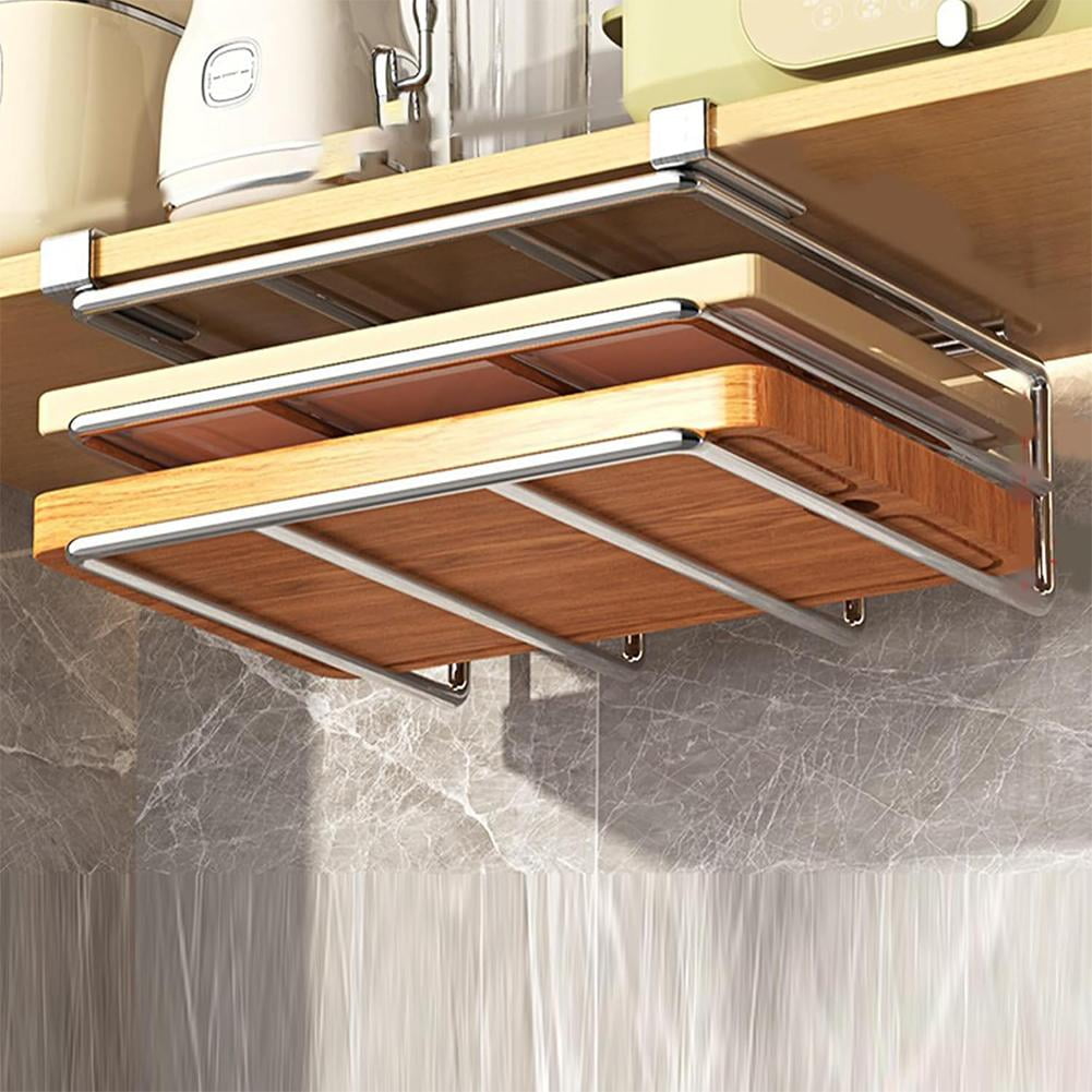 Board Holder, Metal Hanging Board Organizer Space Saving, Heavy Duty Shelf Chopping Pot Holder Board Lid Rack 17.55"*... - Image 4