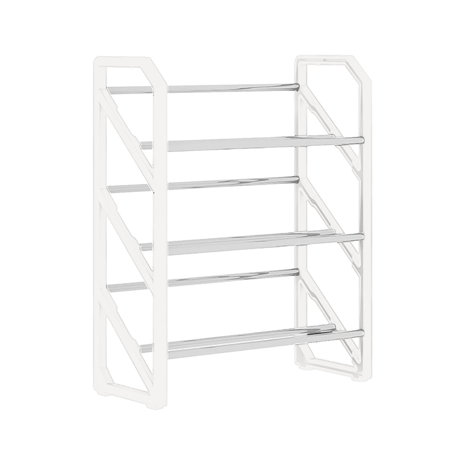 RKSTN Slanted Shoe Rack Organizer 3 Tier for Closet, Entryway Free Standing Storage Shoe Shelf, Long Shoe Storage for... - Image 3