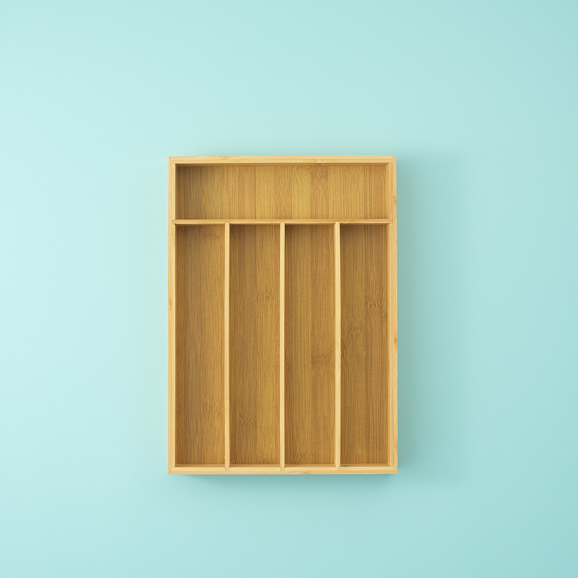 5 Compartment Bamboo Drawer Organizer - Image 4