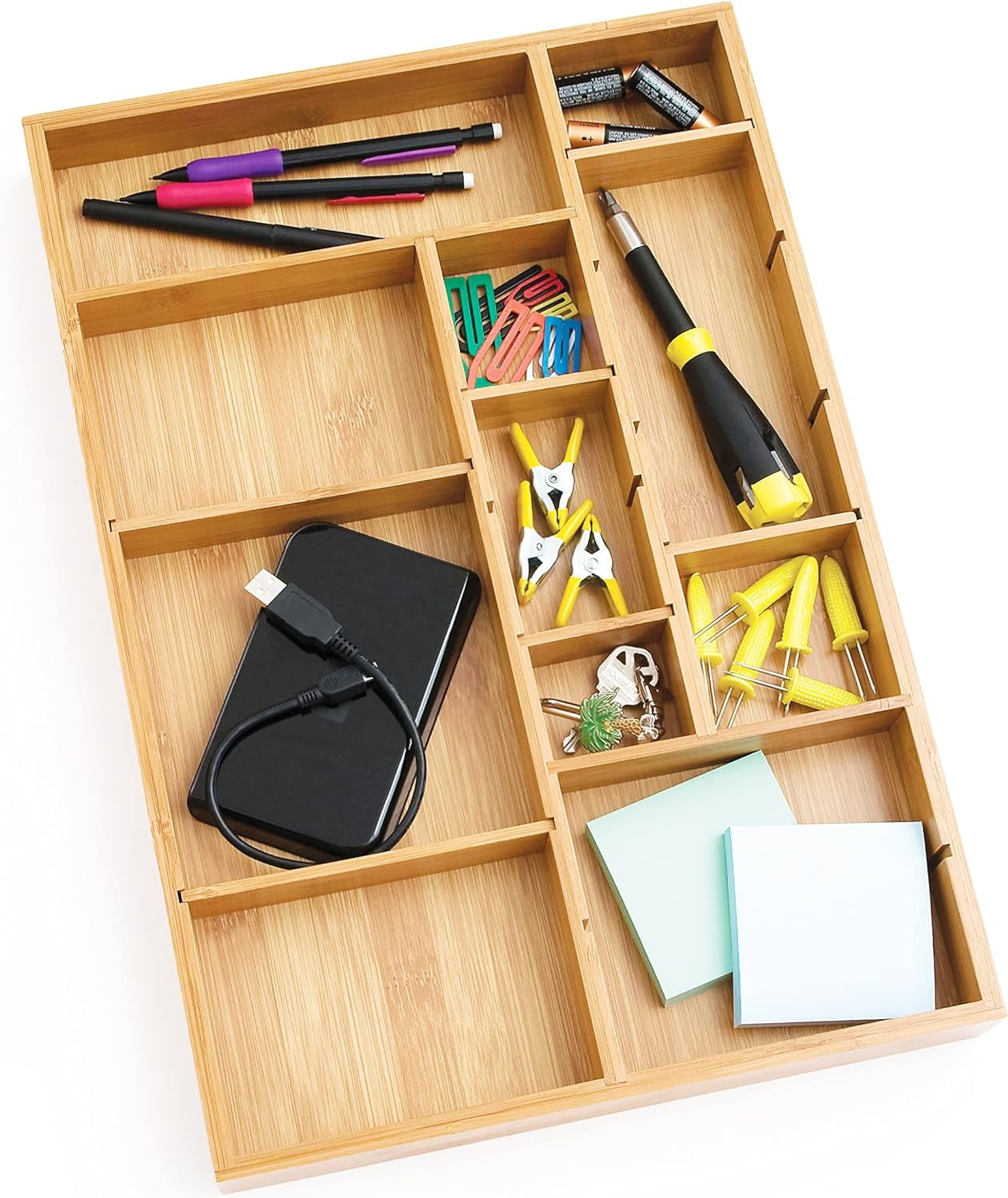 Bamboo Adjustable Drawer Organizer - Image 3