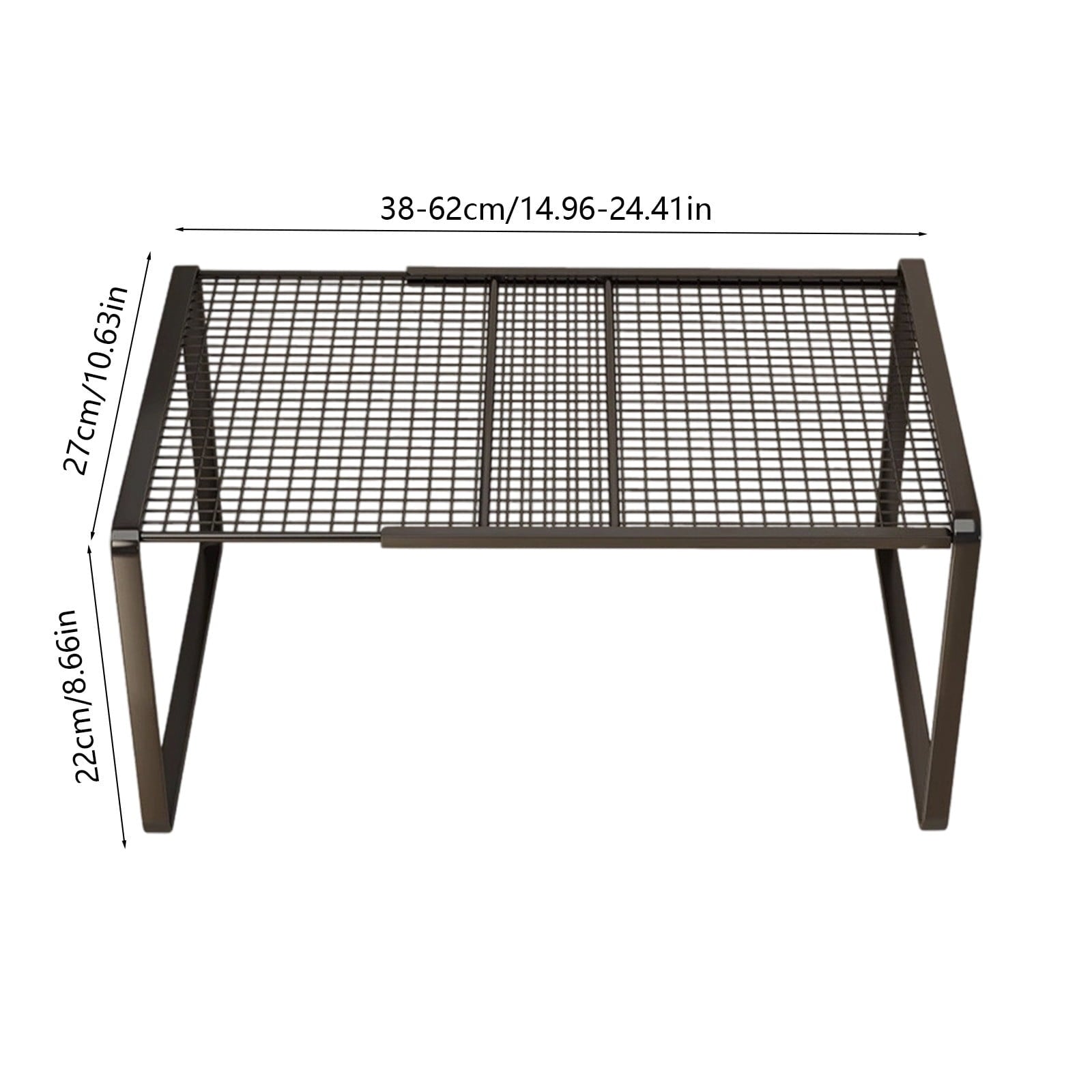Expandable Stackable Shelf Organizer,Space Saving Cabinet Storage Rack for Kitchen Bathroom Pantry Home Office Desk W... - Image 3