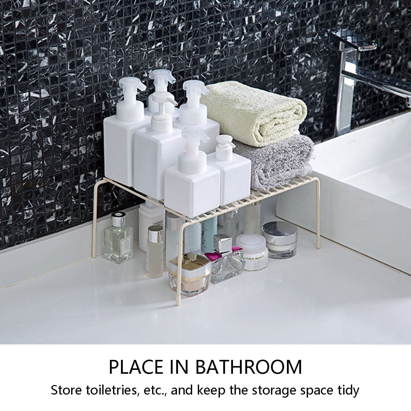 Adjustable Kitchen Shelf Organizer,Multi-Purpose Storage Rack For Cabinet And Countertop Featuring Rust-Proof Coating... - Image 2