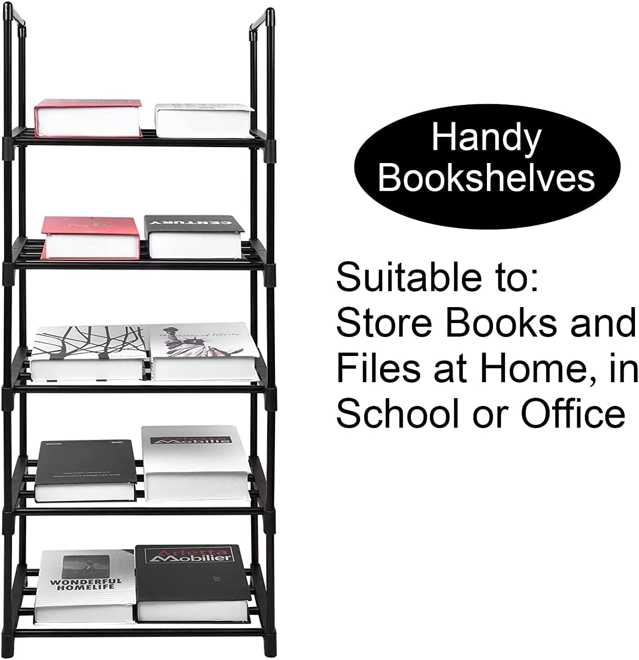 Shoe Rack 5 Tier Tall Shoe Storage Organizer, 5 Tier Metal Sturdy Shoe Rack, Narrow Shelf Organizer for Entryway, Clo... - Image 5