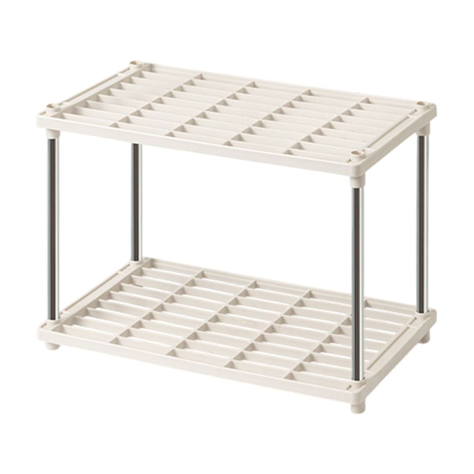 4 Shelf Ventilated Storage Organizer, Durable Plastic & Iron Construction, Light Duty, Tool-Free Assembly, Multi-Room... - Image 2