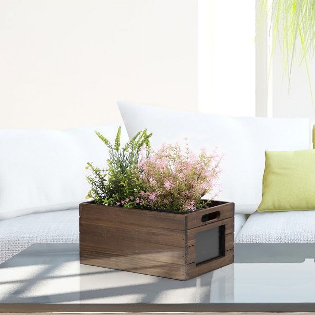 Wood Storage Crate With Chalkboard Label - Image 4