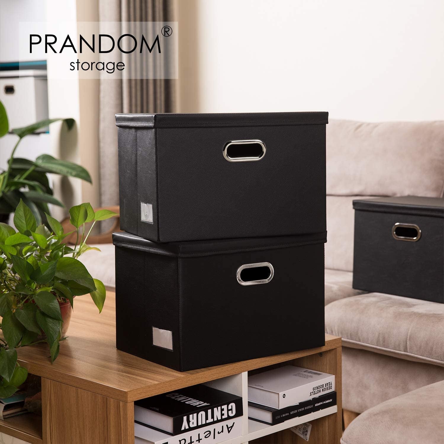 Large Foldable Storage Bins with Lids [3-Pack] - Image 3