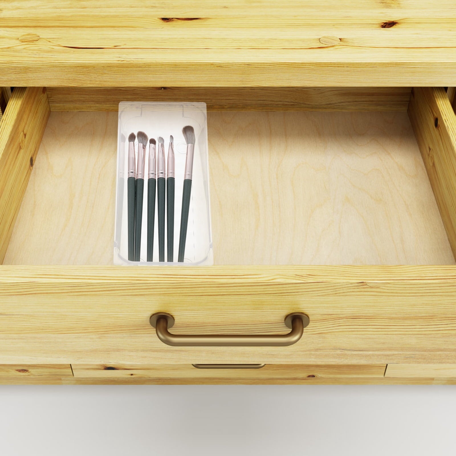 Transparent Plastic Drawer Organizer with Assorted Size Trays for Storage Use and Space Saving 1 Set - Image 4